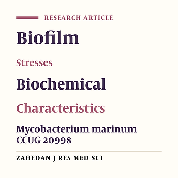 Effect of Environmental Stresses on Growth Pattern, Biofilm Formation and Biochemical Characteristics of Mycobacterium marinum CCUG20998
