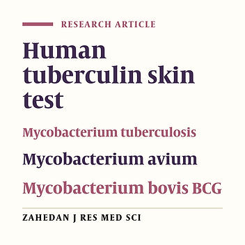 Evaluation of Relative Potency of Human Tuberculin Skin Test in the Guinea Pigs Sensitized with Mycobacterium Tuberculosis, M. Bovis BCG and M. Avium