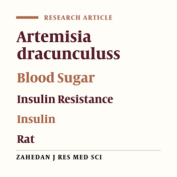 Effects of Artemisia dracunculus Aqueous Extract on Blood Sugar, Serum Insulin, Triglyceride and Liver Enzymes in Fructose Drinking Water Male Rats