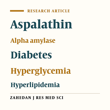 The Effect of Aspalathin on Levels of Sugar and Lipids in Streptozotocin-Induced Diabetic and Normal Rats
