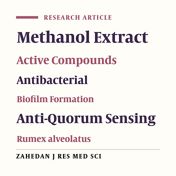 Anti-Quorum Sensing and Antibacterial Activity of Rumex alveolatus