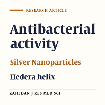 Antibacterial Activity of Silver Nanoparticles Synthesized by Using Extracts of Hedera helix