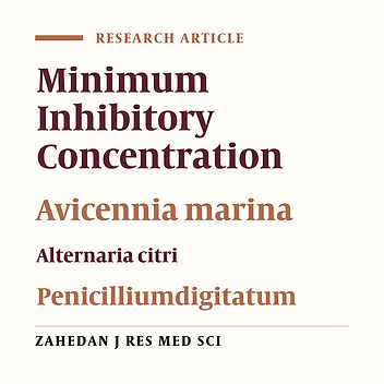Antifungal Effect of the Aqueous and Ethanolic Avicennia marina Extracts on Alternaria citri and Penicillium digitatum