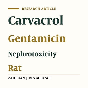 Protective Effect of Carvacrol on Renal Functional and Histopathological Changes in Gentamicin-Induced-Nephrotoxicity in Rats