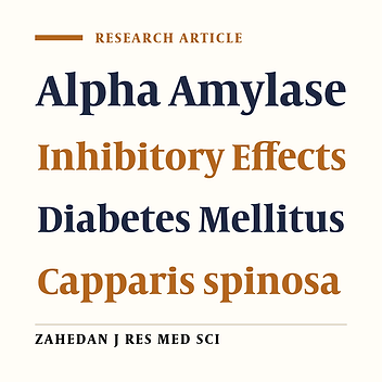 Inhibitory Effect of Capparis spinosa Extract on Pancreatic Alpha-Amylase Activity