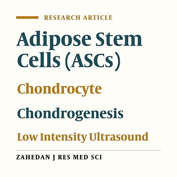 Effects of Low Intensity Ultrasound on the Chondrogenic Differentiation of Adult Stem Cells From Adipose Tissue