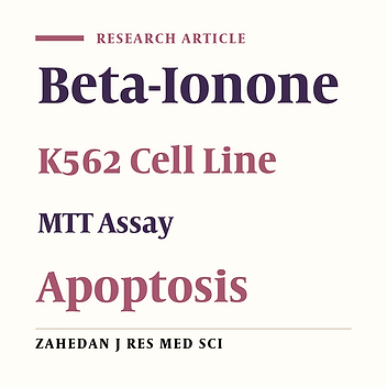 Anti-Proliferative and Apoptotic Effects of Beta-Ionone in Human Leukemia Cell Line K562