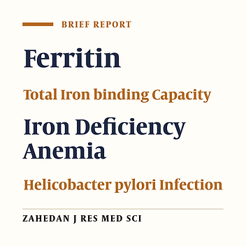 Relationship Between Serum Ferritin, TIBC Level and Helicobacter pylori Infection