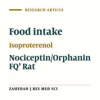 Possible Involvement of Beta-Adrenergic Receptors on Nociceptin/Orphanin FQ Induced Food Consumption in Male Rats