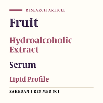 Effect of the Hydroalcoholic Extract of Winter Cherry Fruits (Physalis alkekengi) on Serum Lipid Profile and Paraoxonase Activity of Healthy Male Rats