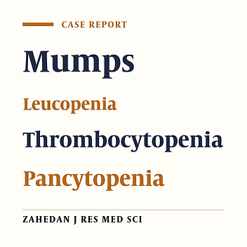 Mumps and persistent leucopenia: A case report