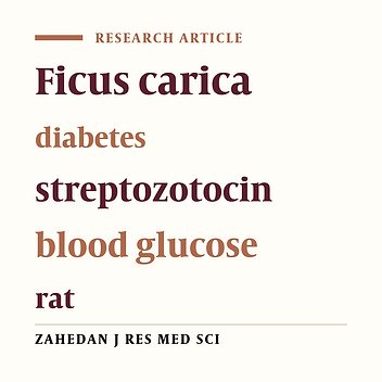 The Effect of the aromatic water of Ficus carica leaves on the blood glucose levels in diabetic rats induced with streptozotocin