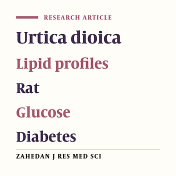 Effect of Urtica Dioica Decoction on Serum Glucose and Lipid Profile in Stereptozotocin Induced Diabetic Male Rats