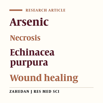 Effects of Echinacea Purpurea onWound Healing after Arsenic Induced Skin Necrosis