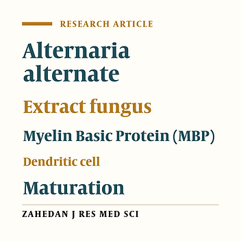 Effect of Cytosolic Extract of Alternaria Alaternata Fungus on Monocyte-Derived Dendritic Cell Phagocytosis Ability and T-Lymphocyte Proliferation in the Presence of Myelin Basic Protein