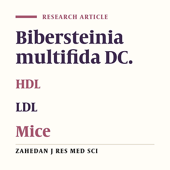 Effect of Biebersteinia Multifida DC. Root Extract on Cholesterol in Mice