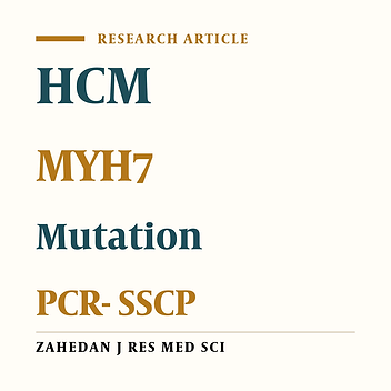 Investigation of Mutations in Exons 12-15 MYH7 Gene in Hypertrophic Cardiomyopathie Patients Using PCR-SSCP Technique