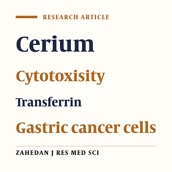 Cerium Lanthanide Effect on Growth of AGS Cell Line with the Presence of Transferrin in Vitro