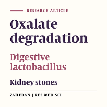 Oxalate-Degrading Capacities of Gastrointestinal Lactic Acid Bacteria and Urinary Tract Stone Formation