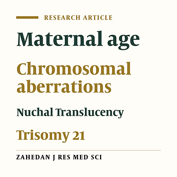 Prenatal Screening for Chromosomal Abnormalities in Tabriz, North-West of Iran