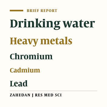 Heavy Metals Concentrations in Mashhad Drinking Water Network