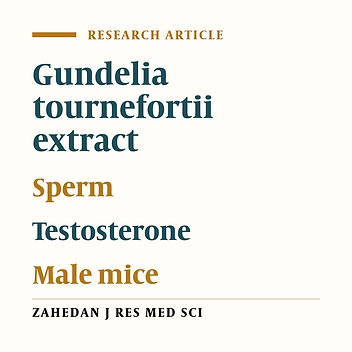 The Effect of Gundelia Tournefortii Hydro-Alcoholic Extract on Sperm Motility and Testosterone Serum Concentration in Mice