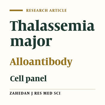 Prevalence of Alloimmunization against RBC Antigens in Thalassemia Major Patients