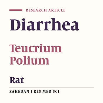 Effect of Hydro-Alcoholic Extract of Teucrium Polium on Castor Oil-Induced Diarrhea in Male Rat