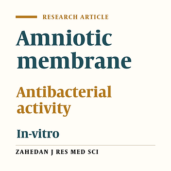 The Effect of Reduced Bacterial Dilution on Human Amniotic Membrane Antibacterial Activity, in Vitro