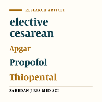 Comparing Propofol with Sodium Thiopental on Neonatal Apgar Score after Elective Cesarean Section