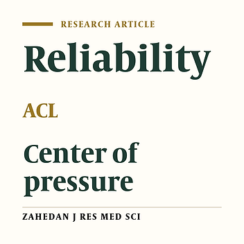 Reliability of the Center of Pressure Parameters after ACL Reconstruction Surgery