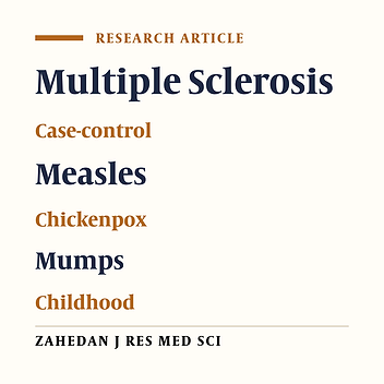 The Effect of Childhood Viral Infections on the Incidence of Multiple Sclerosis