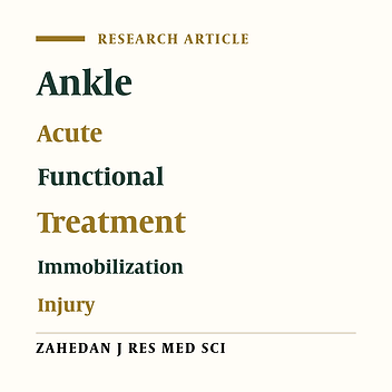 Functional Treatment Comparing with Immobilization after Acute Ankle Sprain