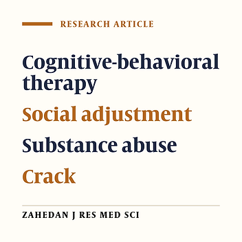 The Effect of Cognitive-Behavioral Group Therapy on Social Coping of Crack Abusers