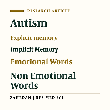Comparing Explicit and Implicit Learning of Emotional and Non-Emotional Words in Autistic Children