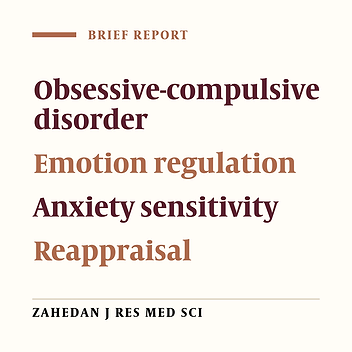 Predicting Obsessive-Compulsive Disorder on the Basis of Emotion Regulation and Anxiety Sensitivity