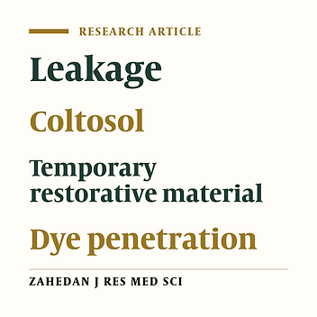 In Vitro Comparison of Coronal Micro-leakage of Three Temporary Restorative Materials by Dye Penetration