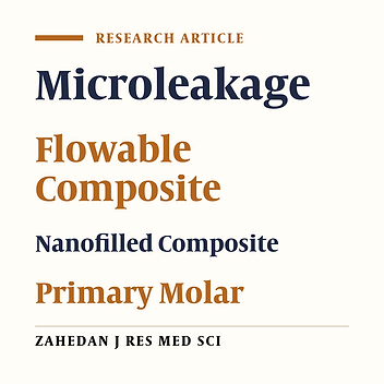 In vitro Comparison of Microleakage of Nanofilled and Flowable Composites in Restoring Class V Cavities in Primary Molars
