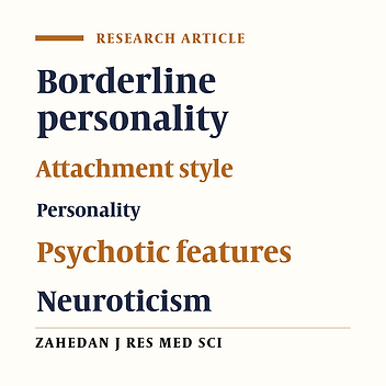 The Study of Main and Interactive Effects of Attachment Dimension and Basic Personality Characteristics in Borderline Traits