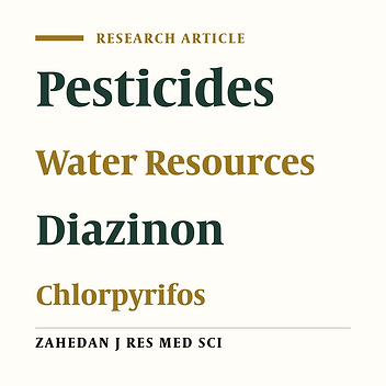 Detrmination of Organophosphorus Pesticides (Diazinon and Chlorpyrifos) in Water Resources in Barzok, Kashan