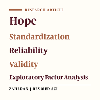 Validation of the Adult Domain-Specific Hope Scale in Iranian Postgraduate Students