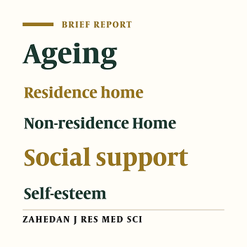 Compare Self-Esteem and Social Support among Ageing