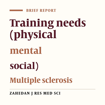 Evaluation of the Needs of Patients with Multiple Sclerosis
