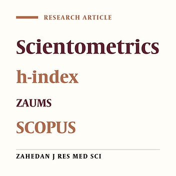 Scientific Productivity of Zahedan University of Medical Sciences