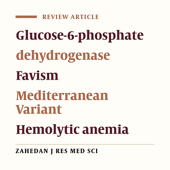 Molecular Aspects of Glucose-6-Phosphate Dehydrogenase Deficiency in Iran