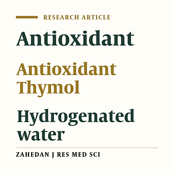Antioxidant Activity of a Solution of Thymol in Ethanol