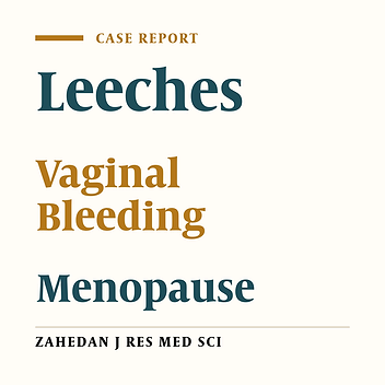 Cover image of the article: Postmenopausal Vaginal Bleeding after Infesting with Leeches