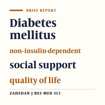 Prediction of Quality of Life of Non–Insulin-Dependent Diabetic Patients Based on Perceived Social Support