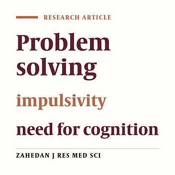 The Relationship between Impulsive and Reflective Problem Solving Behavior