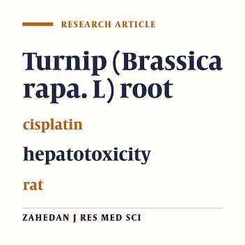 Protective and antioxidant activities of turnip root ethanolic extract against cisplatin induced hepatotoxicity in rats